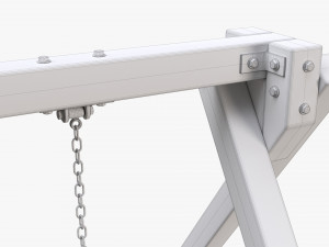 Outdoor Playground Swing Set 02 3D Model