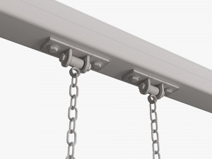 Outdoor Playground Swing Set 02 3D Model