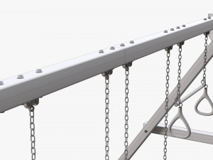 Outdoor Playground Swing Set 02 3D Model