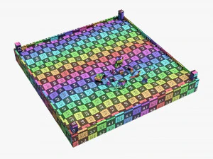 Outdoor Sandbox With Toys 3D Model