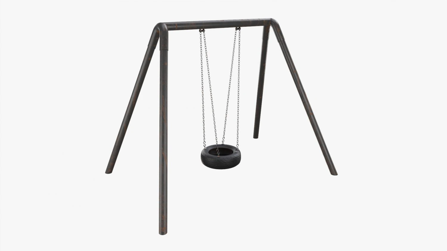Outdoor Tire Swing 01 3D Model .c4d .max .obj .3ds .fbx .stl .blend
