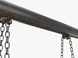 Outdoor Tire Swing 01 3D Model