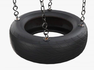 Outdoor Tire Swing 01 3D Model