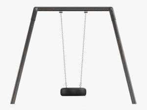 Outdoor Tire Swing 01 3D Model
