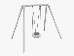 Outdoor Tire Swing 01 3D Model
