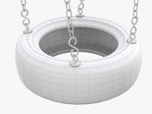 Outdoor Tire Swing 01 3D Model