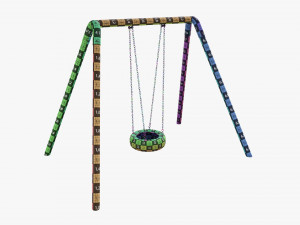 Outdoor Tire Swing 01 Modello 3D