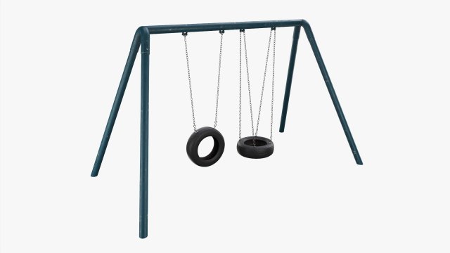 Outdoor Tire Swing 02 3D Model .c4d .max .obj .3ds .fbx .stl .blend 