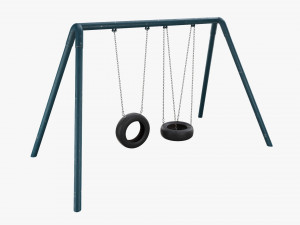 Outdoor Tire Swing 02 3D Model