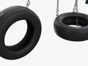 Outdoor Tire Swing 02 3D Model