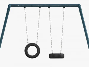 Outdoor Tire Swing 02 3D Model