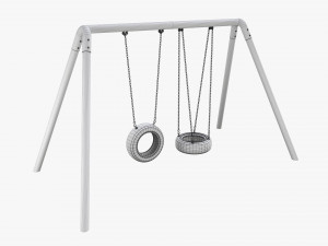 Outdoor Tire Swing 02 3D Model