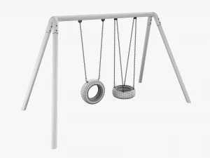 Outdoor Tire Swing 02 3D Model