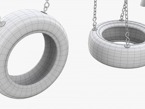 Outdoor Tire Swing 02 3D Model