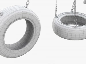 Outdoor Tire Swing 02 3D Model