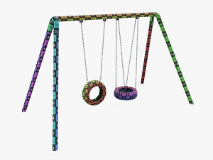 Outdoor Tire Swing 02 3D Model