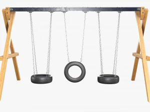 Outdoor Tire Swing 03 3D Model