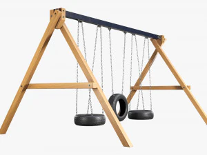 Outdoor Tire Swing 03 3D Model