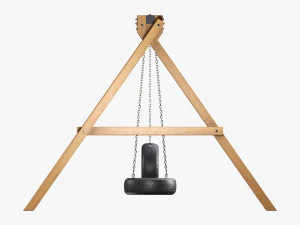 Outdoor Tire Swing 03 3D Model