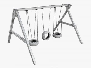 Outdoor Tire Swing 03 3D Model