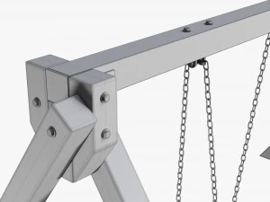 Outdoor Tire Swing 03 3D Model