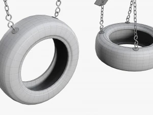 Outdoor Tire Swing 03 3D Model