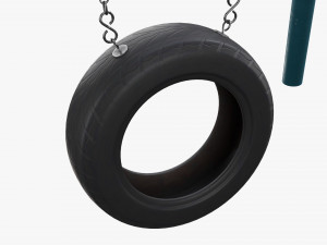 Outdoor Tire Swing 04 3D Model