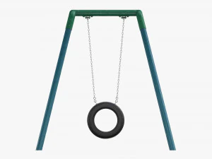 Outdoor Tire Swing 04 3D Model