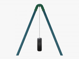 Outdoor Tire Swing 04 3D Model