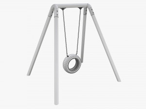 Outdoor Tire Swing 04 3D Model