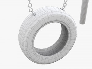 Outdoor Tire Swing 04 3D Model