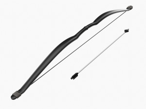 Plastic Bow With Arrow 3D Model