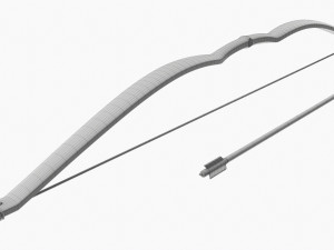 Plastic Bow With Arrow 3D Model