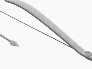 Plastic Bow With Arrow 3D Model