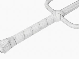Sai Octogonal Metal 3D Model