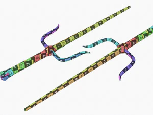 Sai Octogonal Metal 3D Model