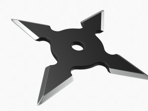 Shuriken Throwing Ninja Knife 01 3D Model