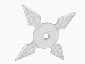Shuriken Throwing Ninja Knife 01 3D Model