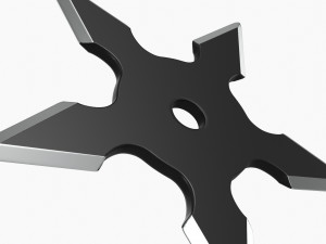 Shuriken Throwing Ninja Knife 02 3D Model