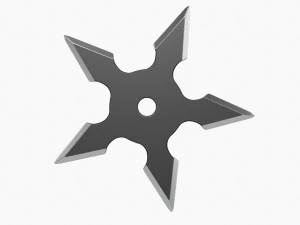 Coltello ninja da lancio Shuriken 02 Modello 3D