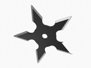 Shuriken Throwing Ninja Knife 02 3D Model