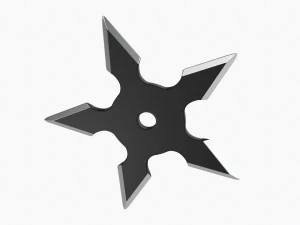 Coltello ninja da lancio Shuriken 02 Modello 3D