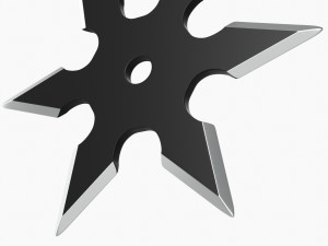 Shuriken Throwing Ninja Knife 03 3D-Modell
