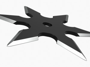Shuriken Throwing Ninja Knife 03 3D-Modell
