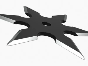 Coltello ninja da lancio Shuriken 03 Modello 3D