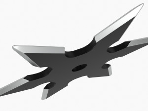 Shuriken Throwing Ninja Knife 03 3D-Modell