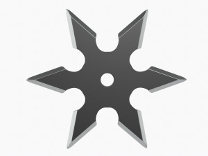Shuriken Throwing Ninja Knife 03 3D-Modell