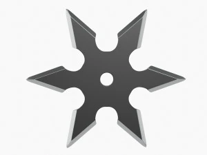 Coltello ninja da lancio Shuriken 03 Modello 3D