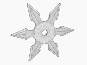 Coltello ninja da lancio Shuriken 03 Modello 3D