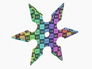 Shuriken Throwing Ninja Knife 03 3D-Modell